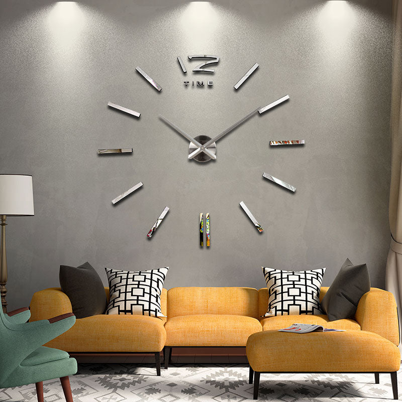 wall clock watch clocks  3d diy acrylic mirror stickers