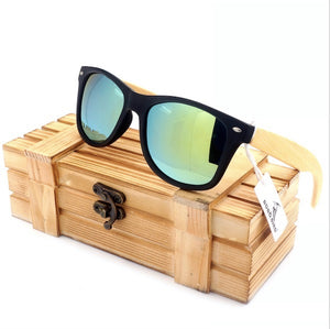 BOBO BIRD High Quality Vintage Black Square Sunglasses