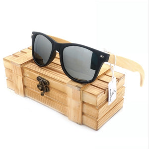 BOBO BIRD High Quality Vintage Black Square Sunglasses