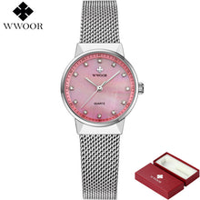 WWOOR 50m Waterproof Rose Gold Watch Women Quartz Watches Ladies Top Brand Luxury Female Wrist Watch Girl Clock Relogio Feminino