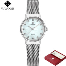 WWOOR 50m Waterproof Rose Gold Watch Women Quartz Watches Ladies Top Brand Luxury Female Wrist Watch Girl Clock Relogio Feminino