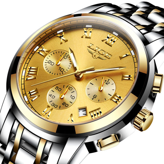 LIGE Men's Watches Top Brand