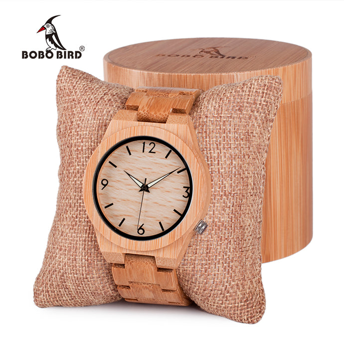 BOBO BIRD Mens Wooden Bamboo Watch