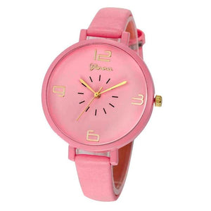 Ladies Casual Faux Leather Quartz Wrist Watch